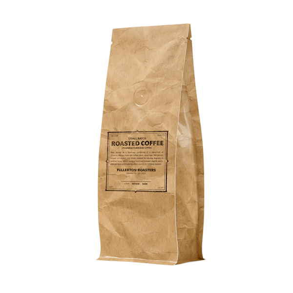 One bag of roasted coffee beans